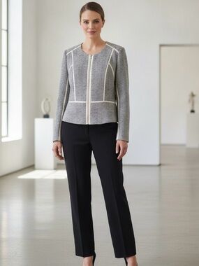 H&M Gray and Cream Blazer
